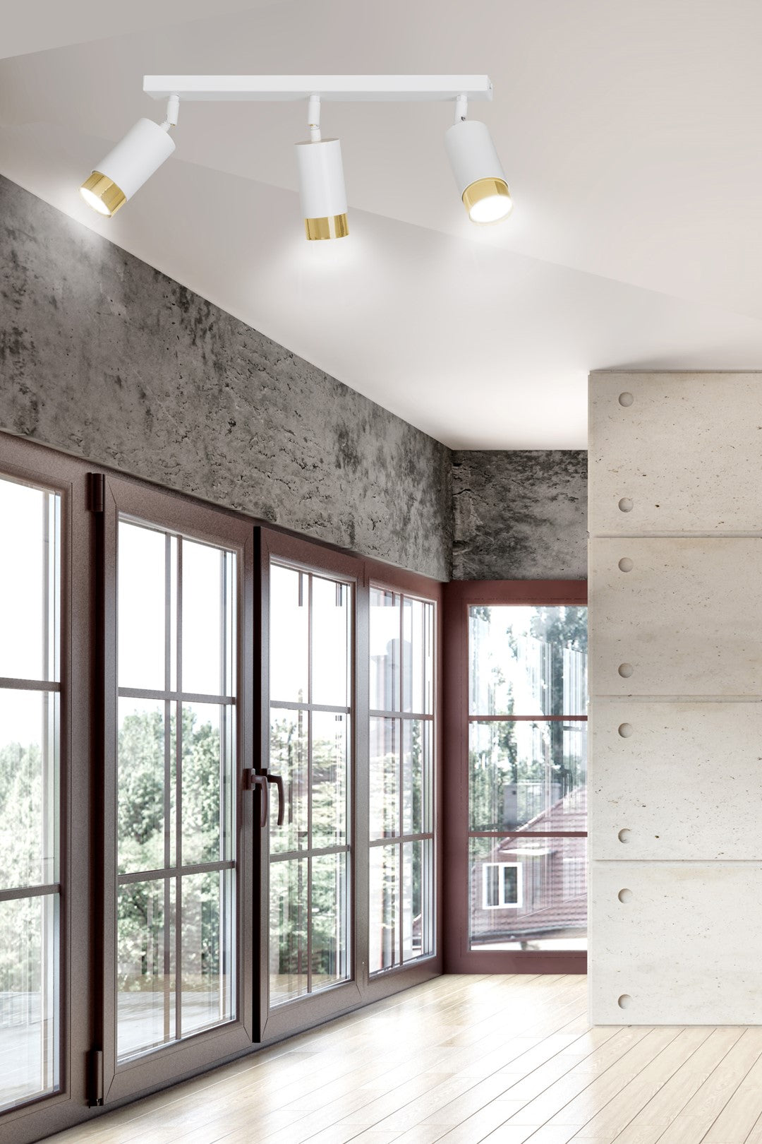 Loftlampe HIRO 3 - Hvid / Guld - Nordic Unique