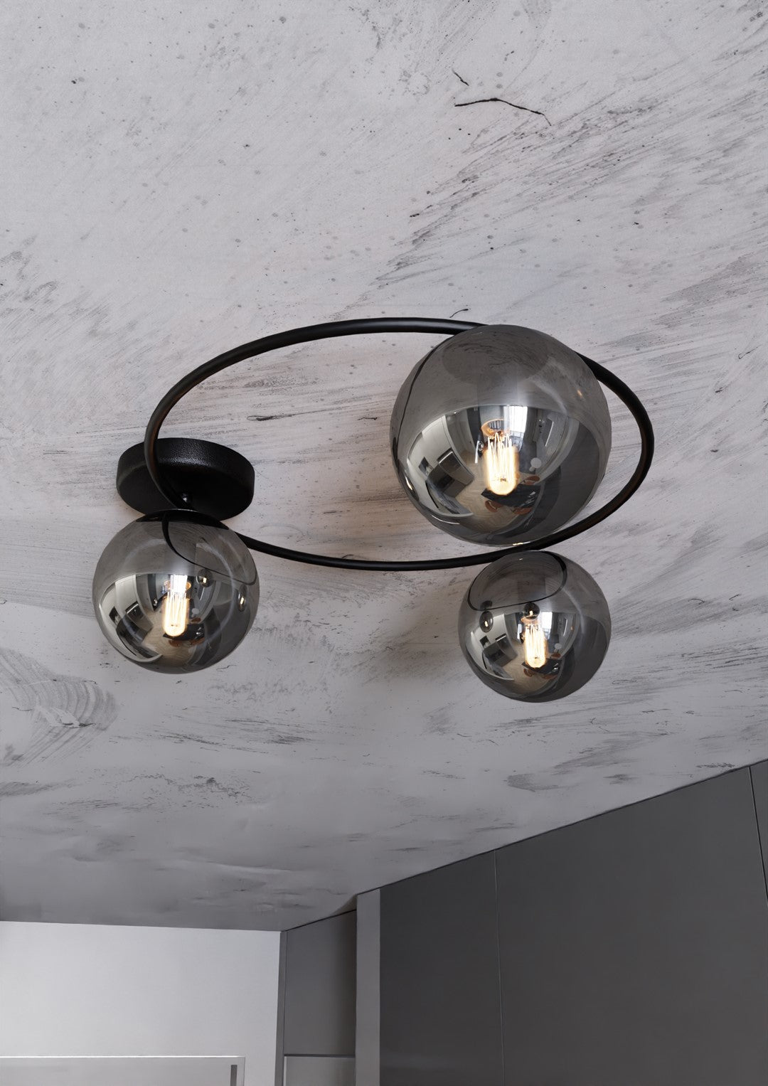 Loftlampe SOPRA 3 - Sort / Grafit - Nordic Unique