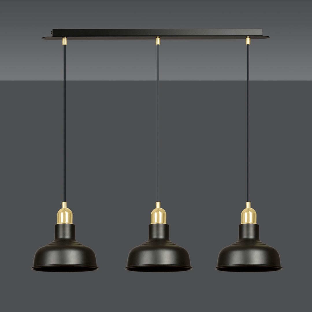 Loftlampe IBOR 3 - Sort / Guld - Nordic Unique