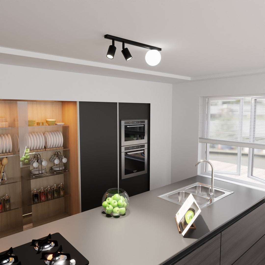 Loftlampe BASTER 3 - Sort / Hvid - Nordic Unique