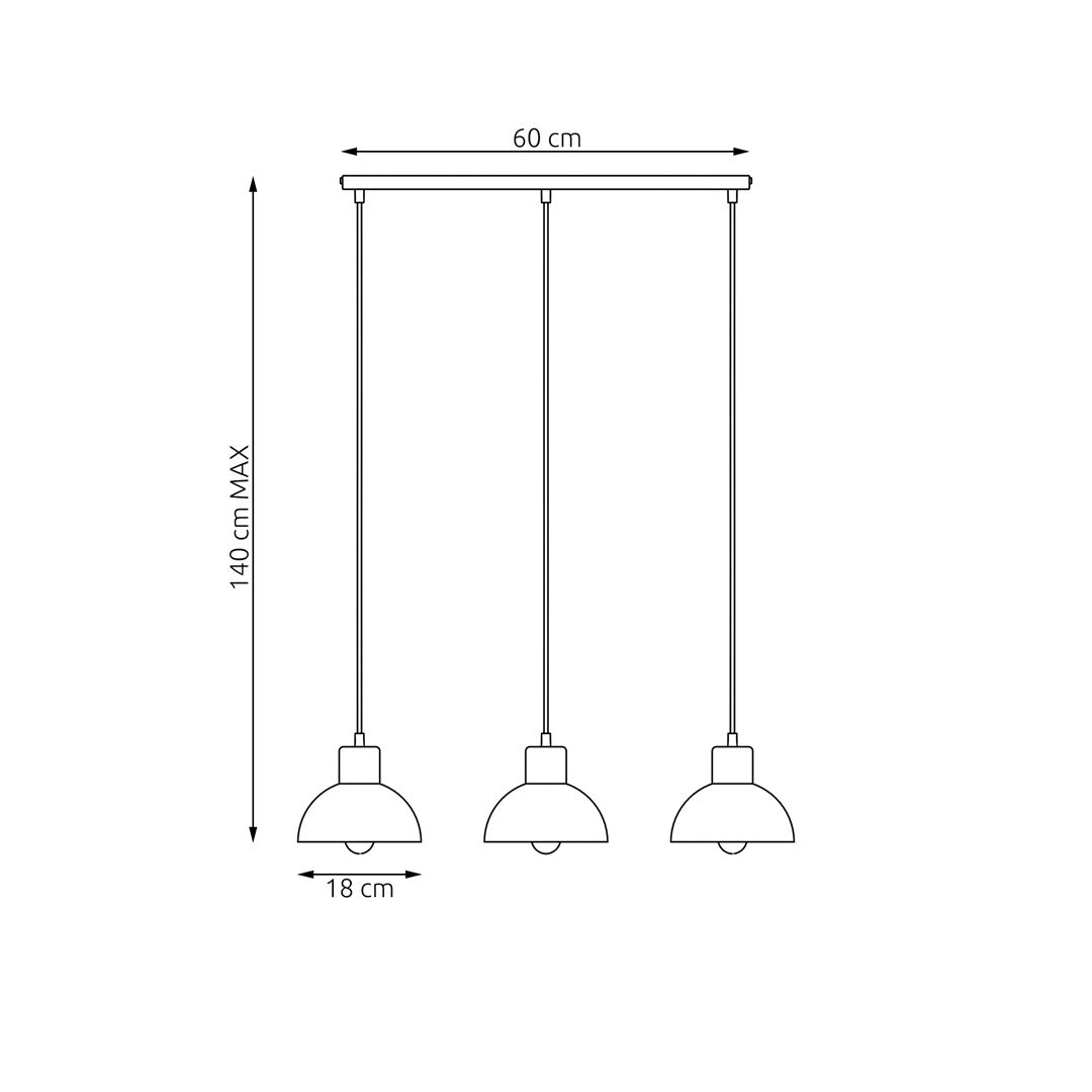 Loftlampe SECO 3 - Hvid / Træ - Nordic Unique