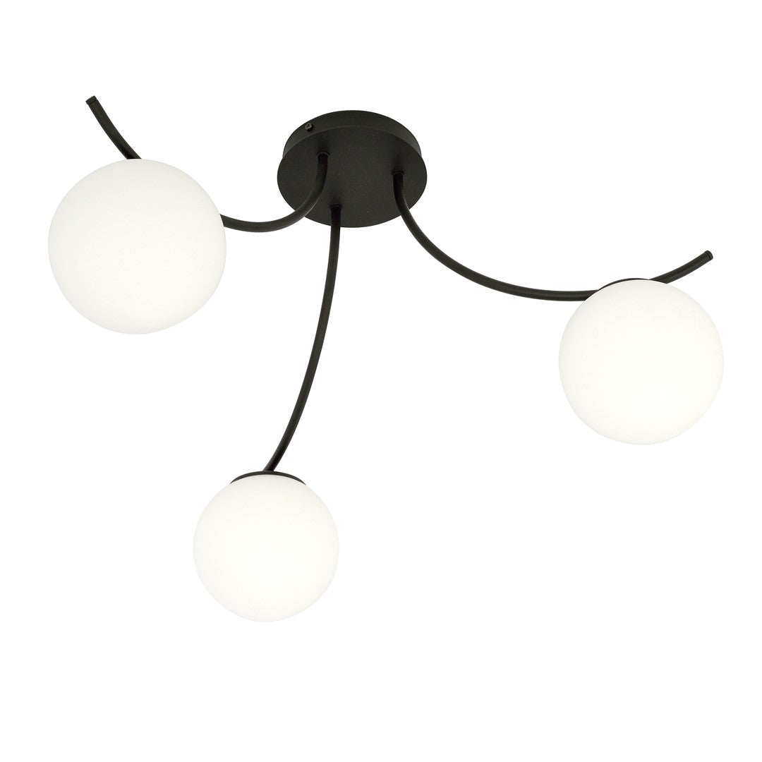 Loftlampe BOSTON 3 - Sort / Hvid - Nordic Unique