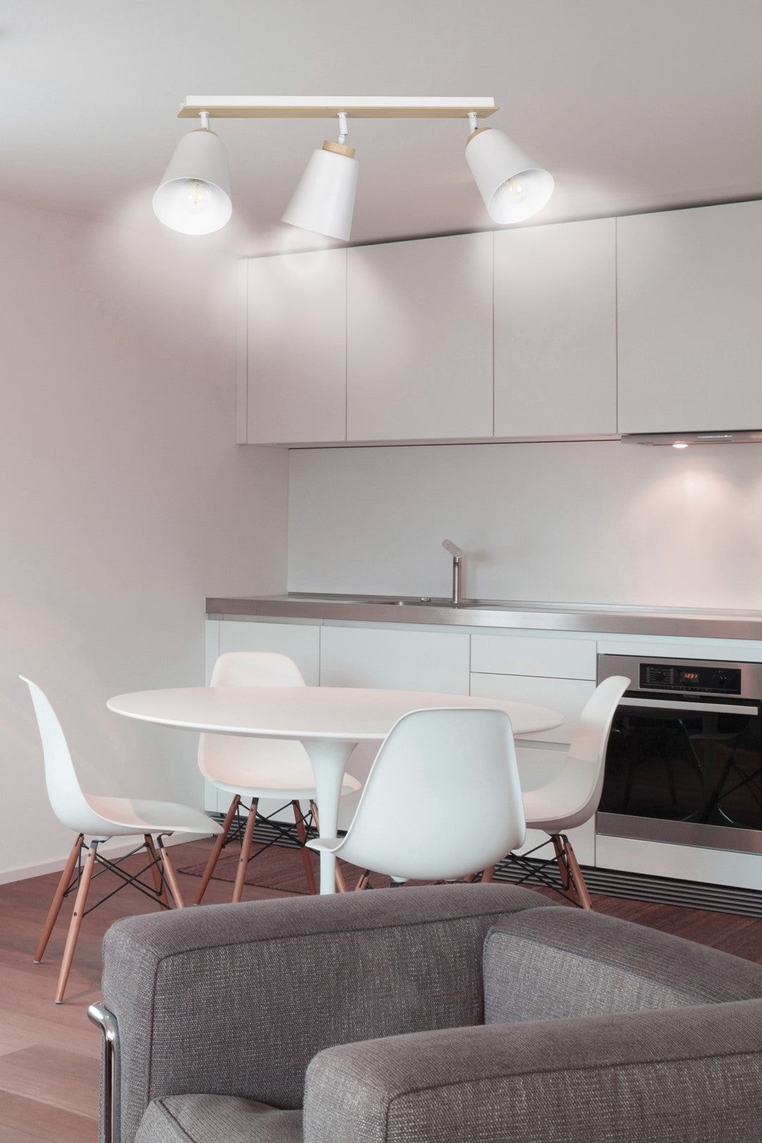 Loftlampe ATLAS 3 - Hvid / Træ - Nordic Unique