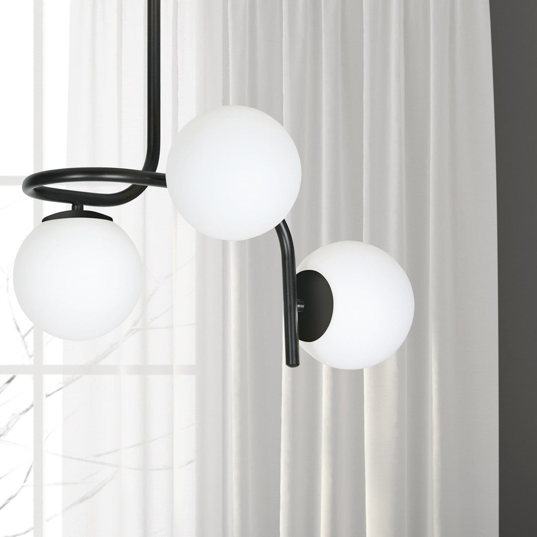 Loftlampe KALF 3 - Sort / Hvid - Nordic Unique