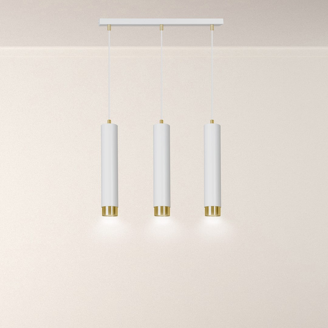 Loftlampe KIBO 3 - Hvid / Guld - Nordic Unique