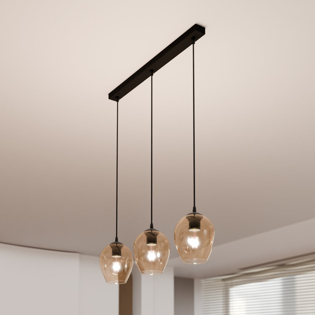 Loftlampe ISTAR 3 - Sort / Rav - Nordic Unique