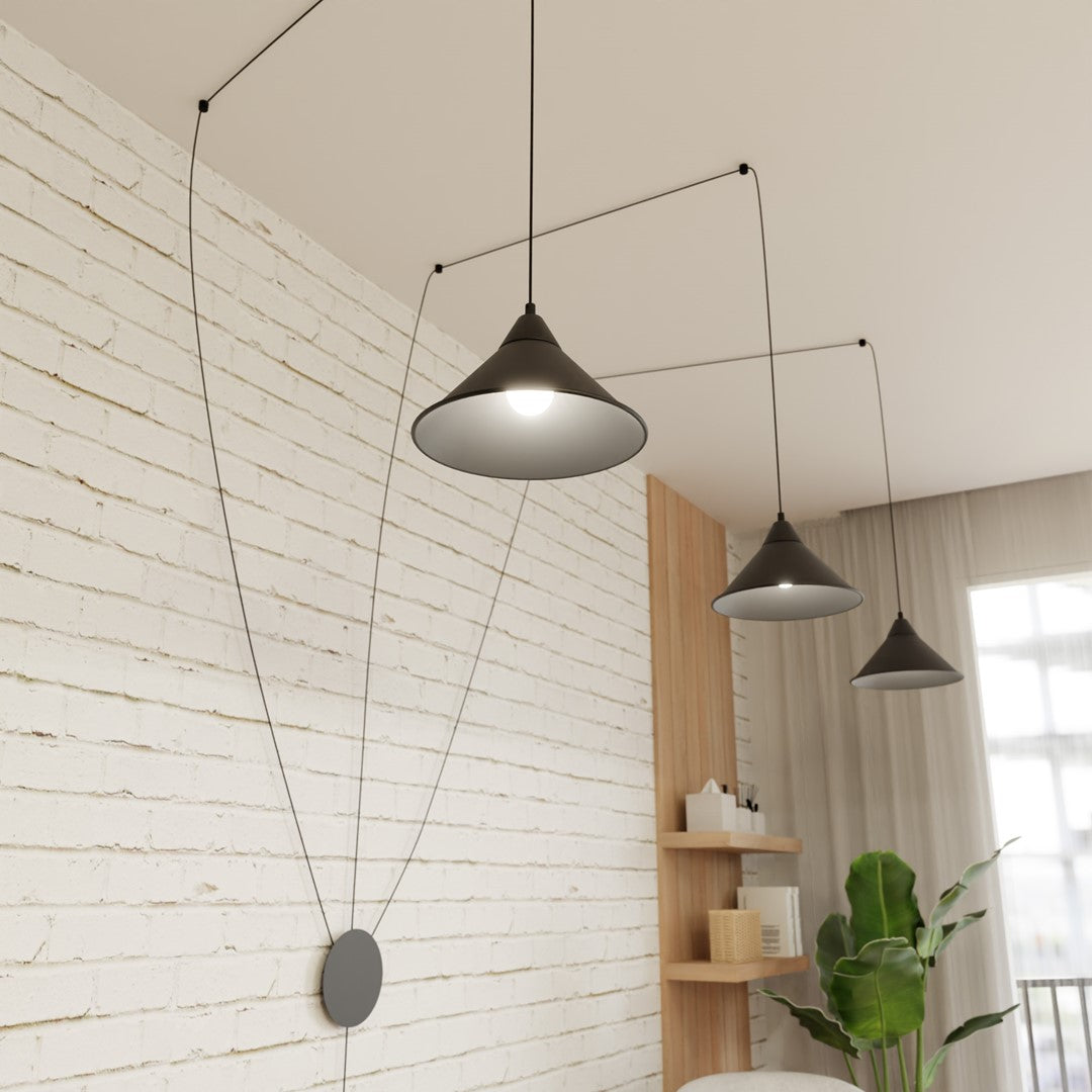 Loftlampe ABRAMO 3 - Sort - Nordic Unique
