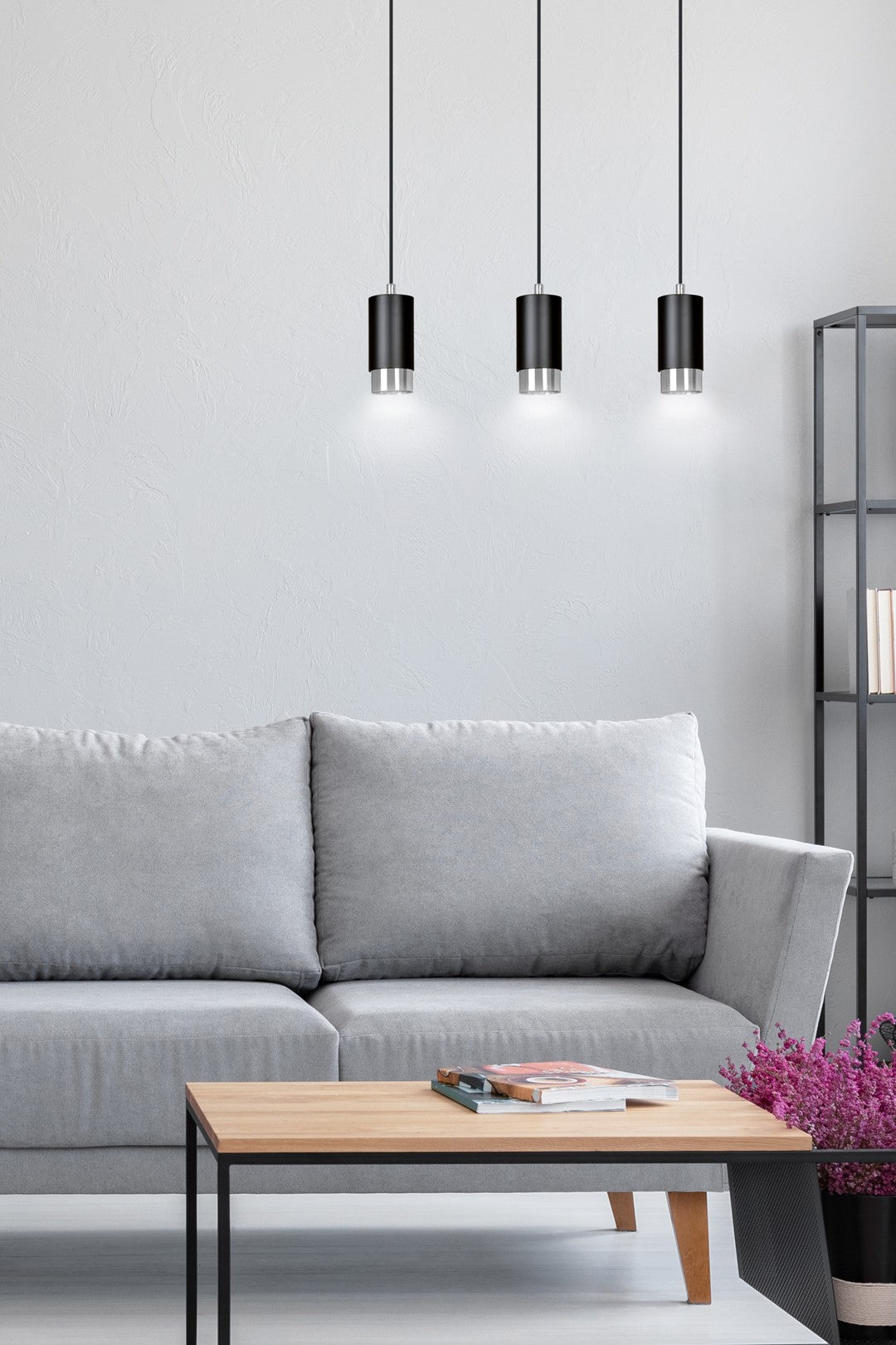 Loftlampe FUMIKO 3 - Sort / Krom - Nordic Unique