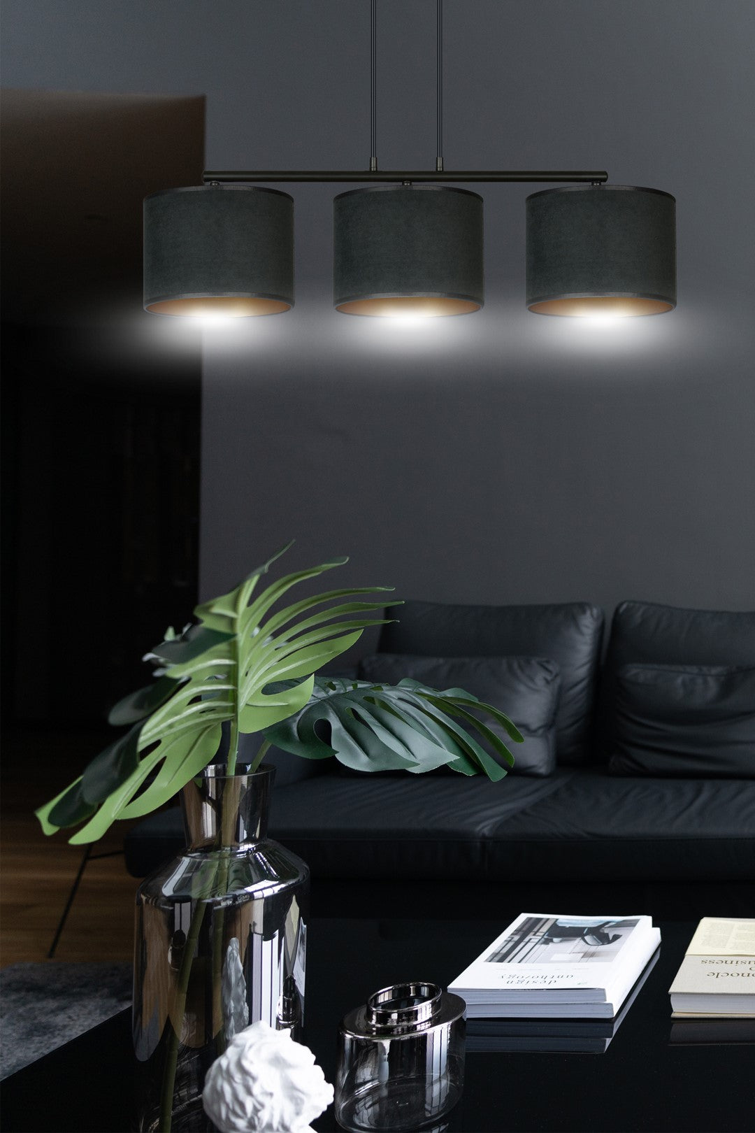 Loftlampe HILDE 3 - Sort / Guld - Nordic Unique