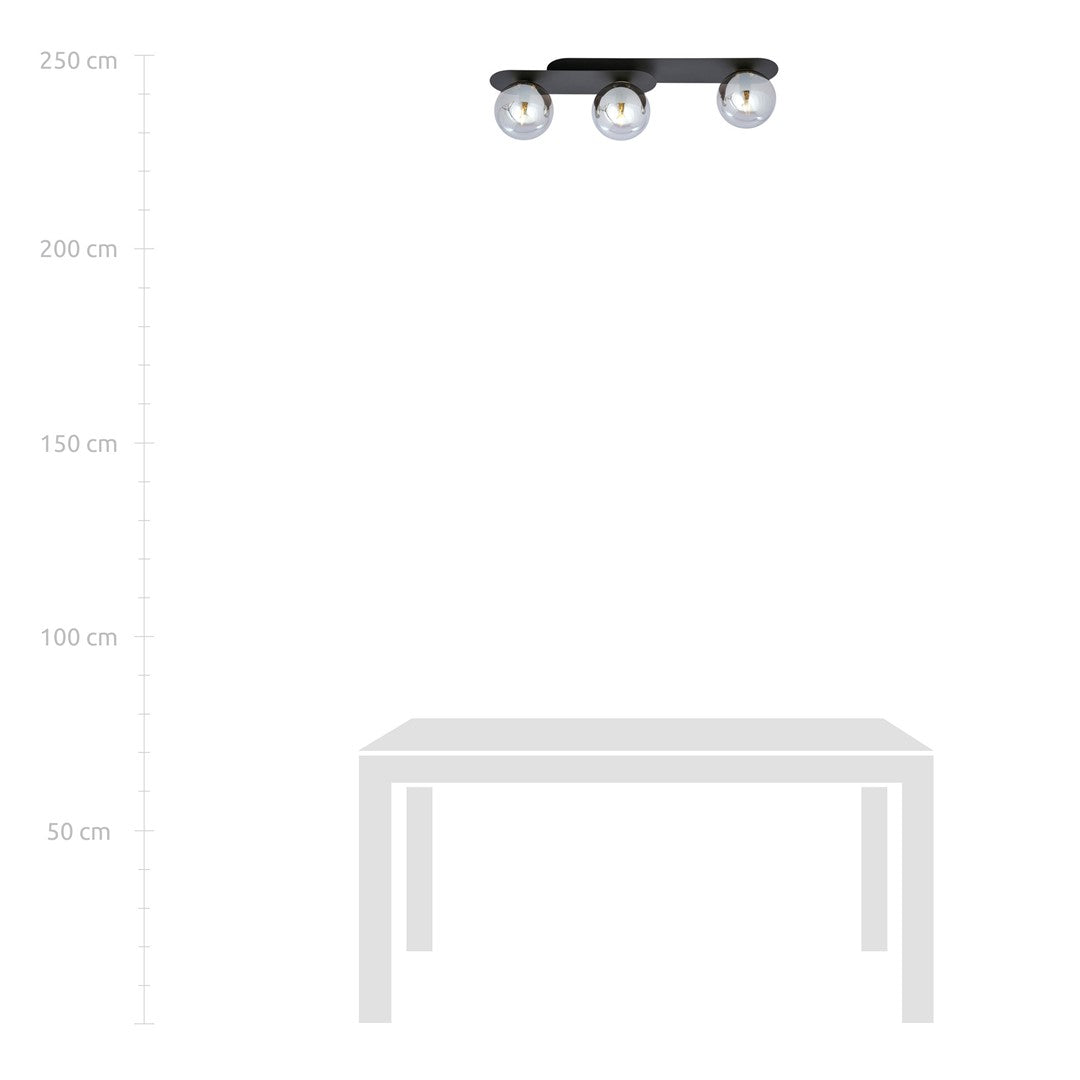 Loftlampe PLAZA 3 - Sort / Grafit - Nordic Unique