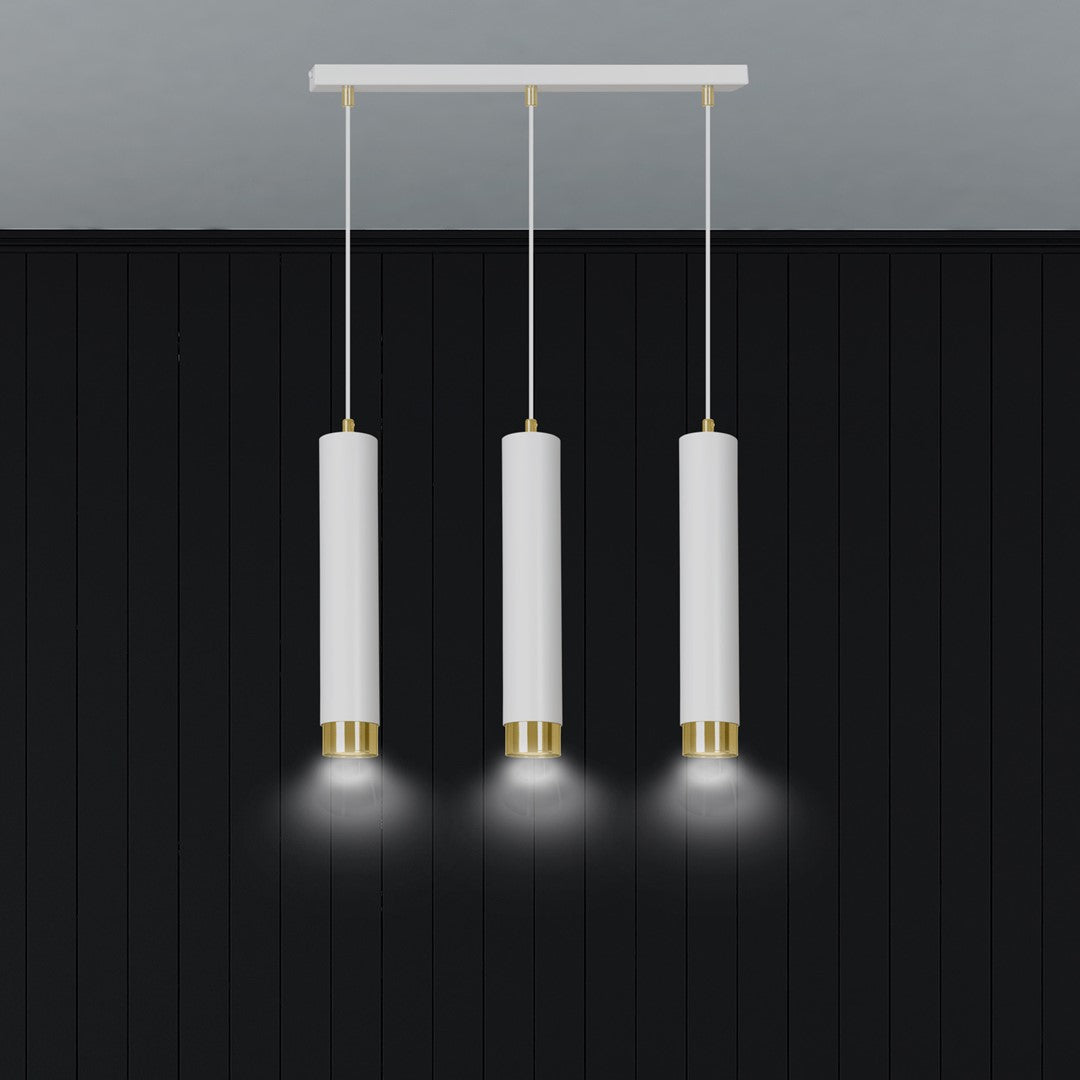 Loftlampe KIBO 3 - Hvid / Guld - Nordic Unique