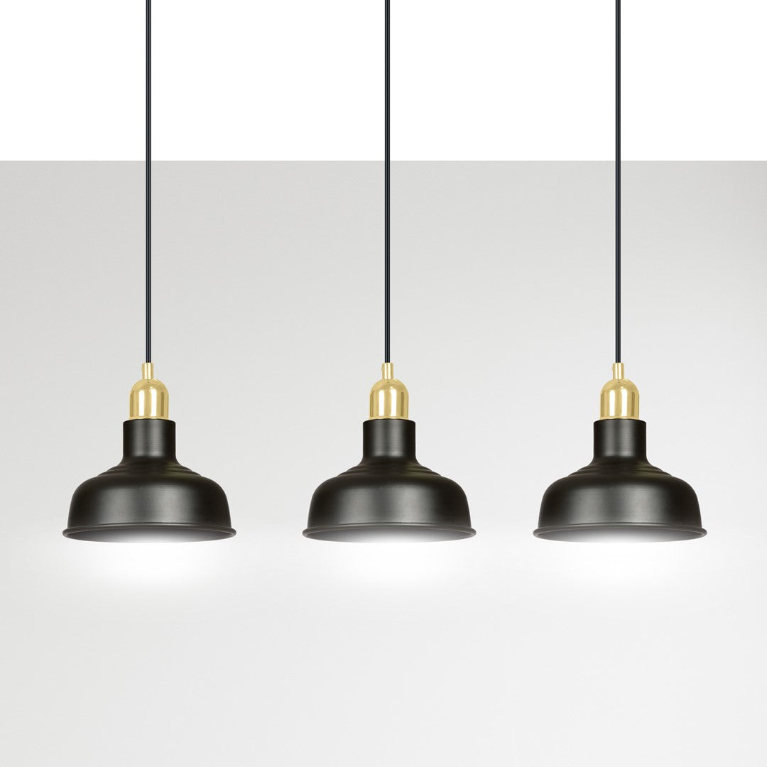 Loftlampe IBOR 3 - Sort / Guld - Nordic Unique