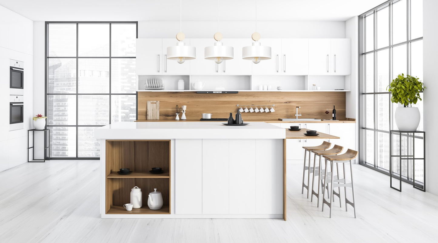 Loftlampe TUNISO 3 - Hvid / Træ - Nordic Unique