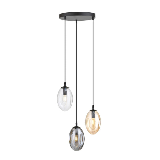 Loftlampe ASTRAL 3 Premium - Sort / Grafit / Rav - Nordic Unique