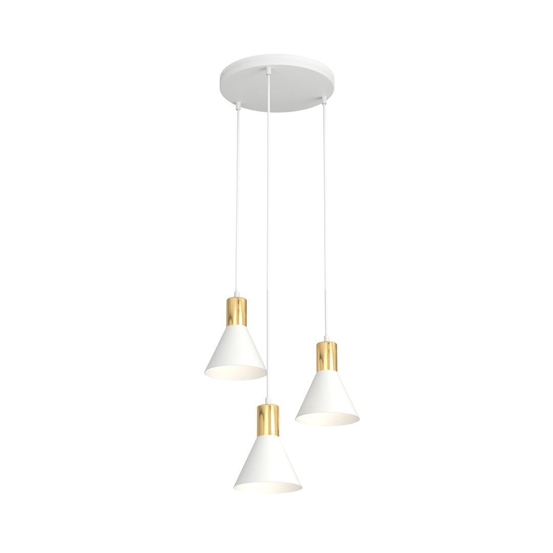 Loftlampe ROSA 3 Premium - Hvid / Guld - Nordic Unique