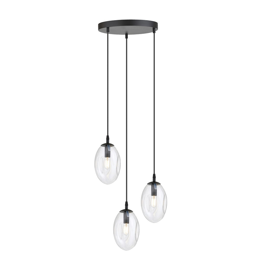 Loftlampe ASTRAL 3 Premium Gennemsigtig - Sort - Nordic Unique