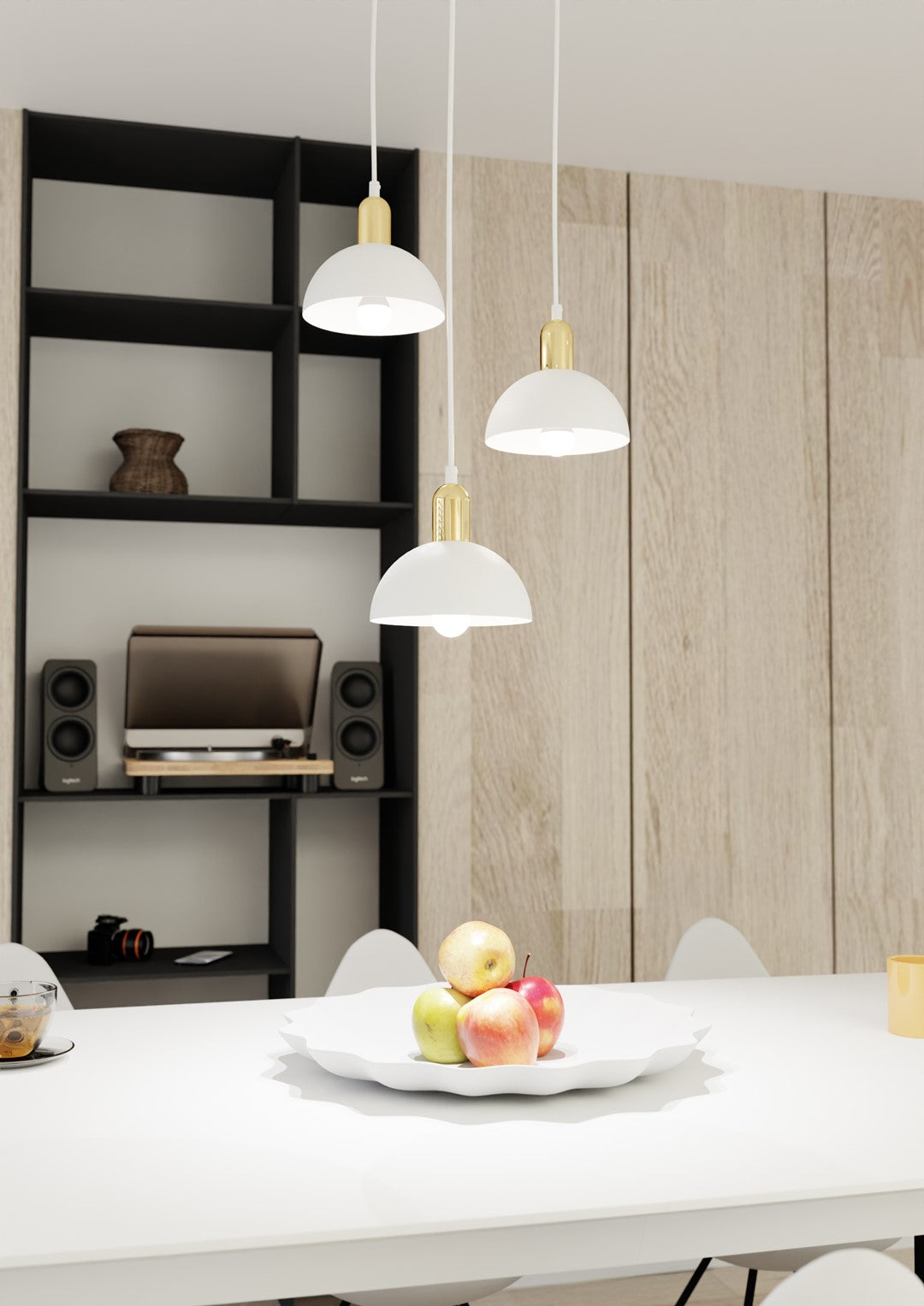 Loftlampe MOTO 3 - Hvid / Guld - Nordic Unique