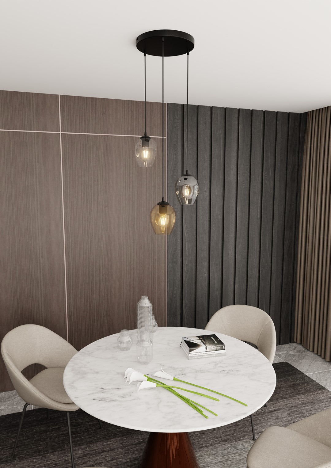 Loftlampe ISTAR 3 Premium - Sort / Grafit / Rav - Nordic Unique