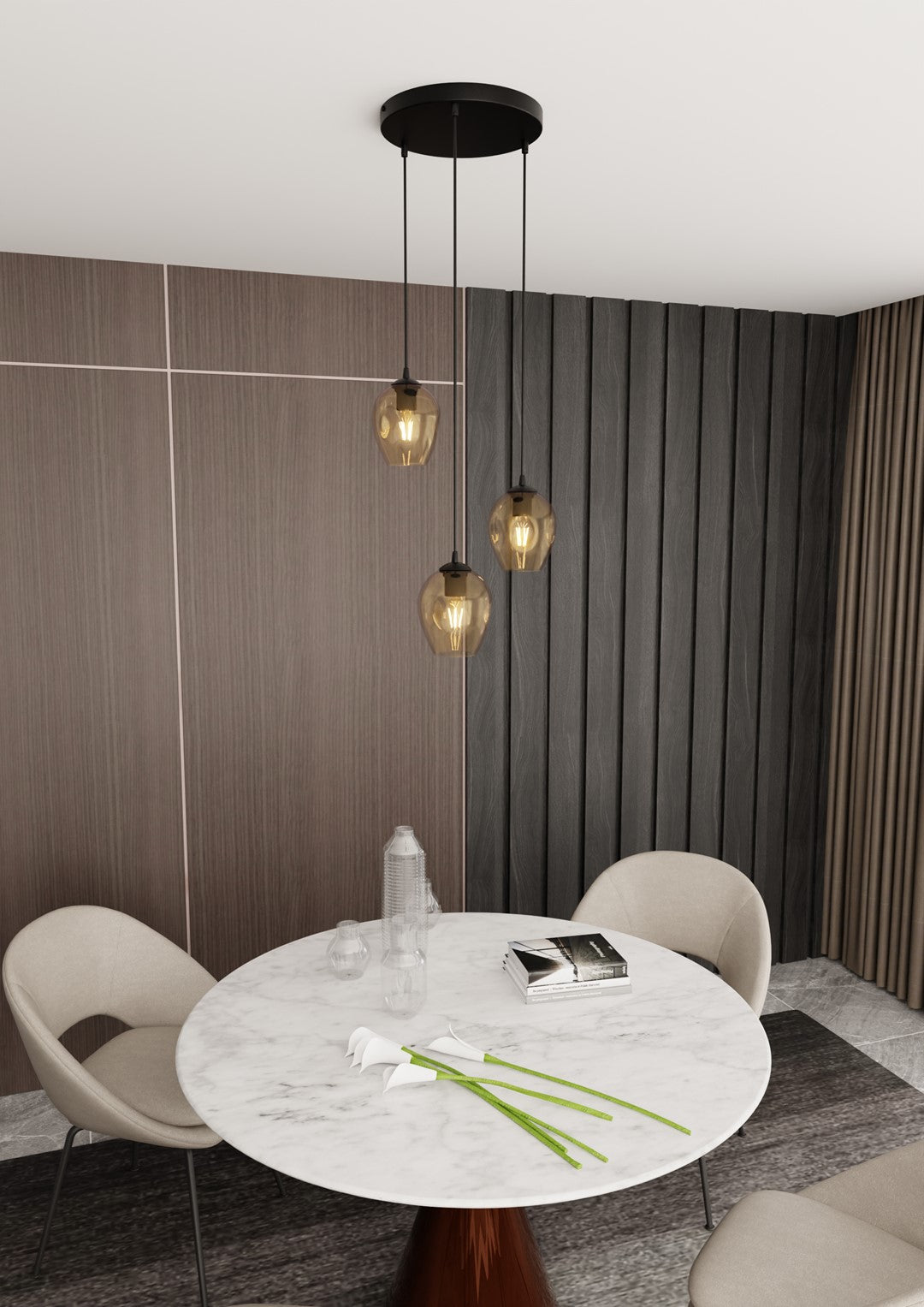 Loftlampe ISTAR 3 BL Premium - Sort / Rav - Nordic Unique