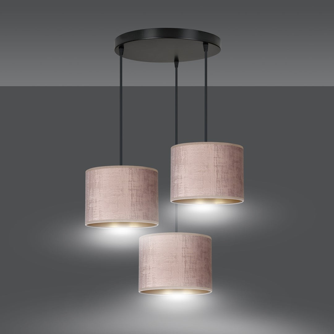 Loftlampe HILDE 3 Premium - Rosa / Guld / Sort - Nordic Unique