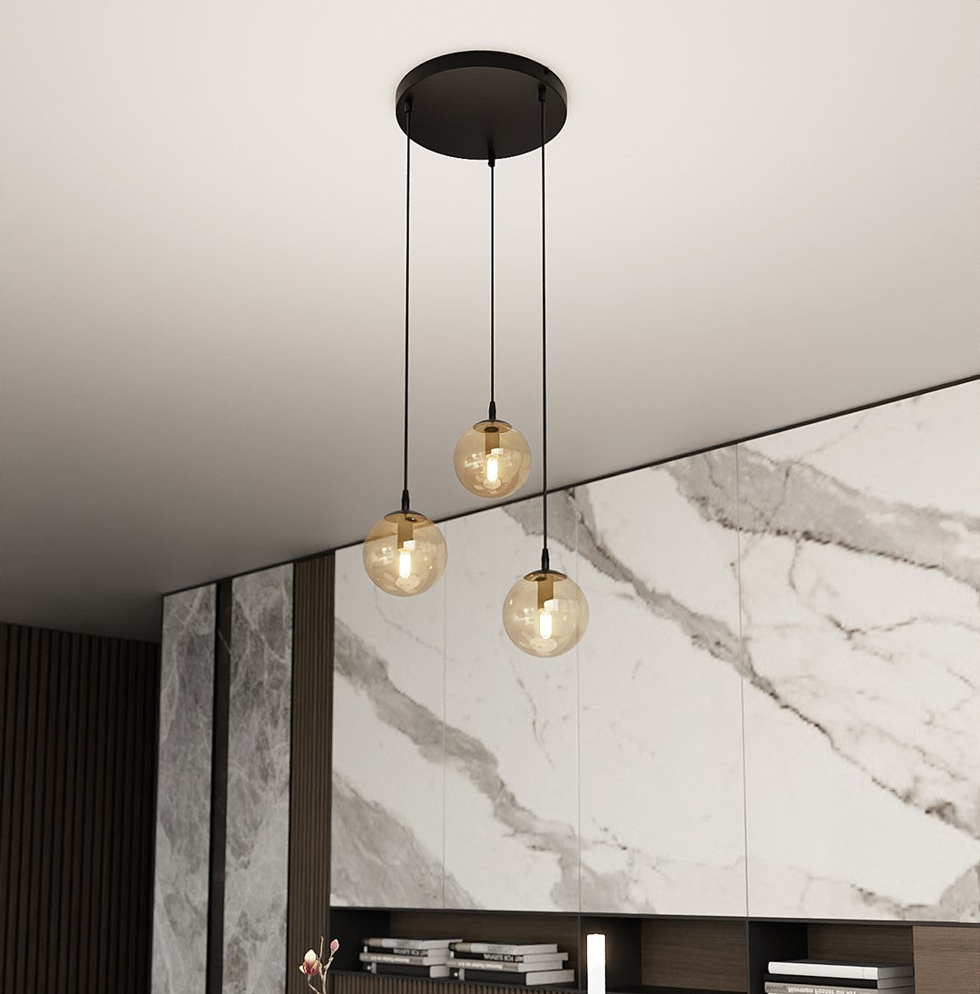 Loftlampe COSMO 3 Premium - Sort / Rav - Nordic Unique