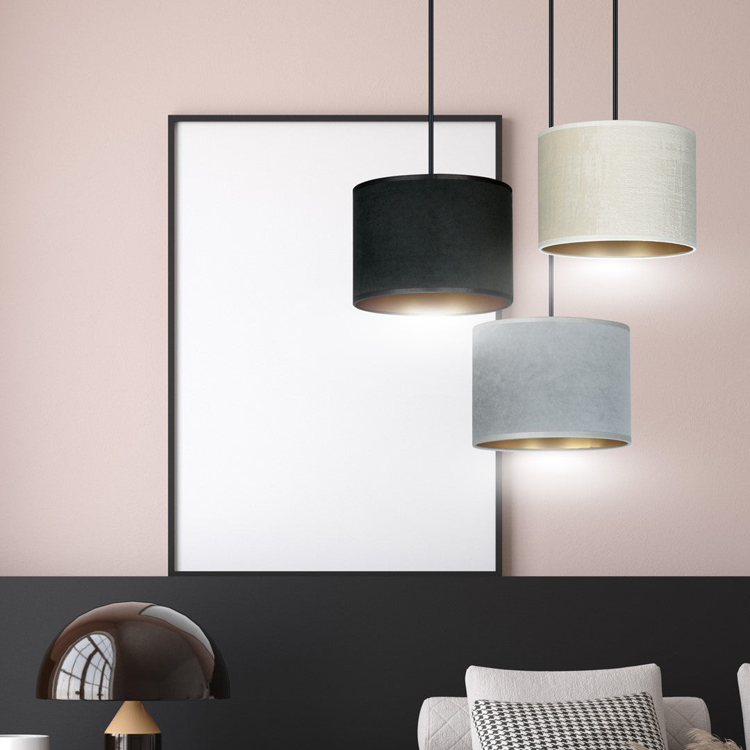 Loftlampe HILDE 3 BL Premium - Sort / Hvid / Grå / Guld - Nordic Unique