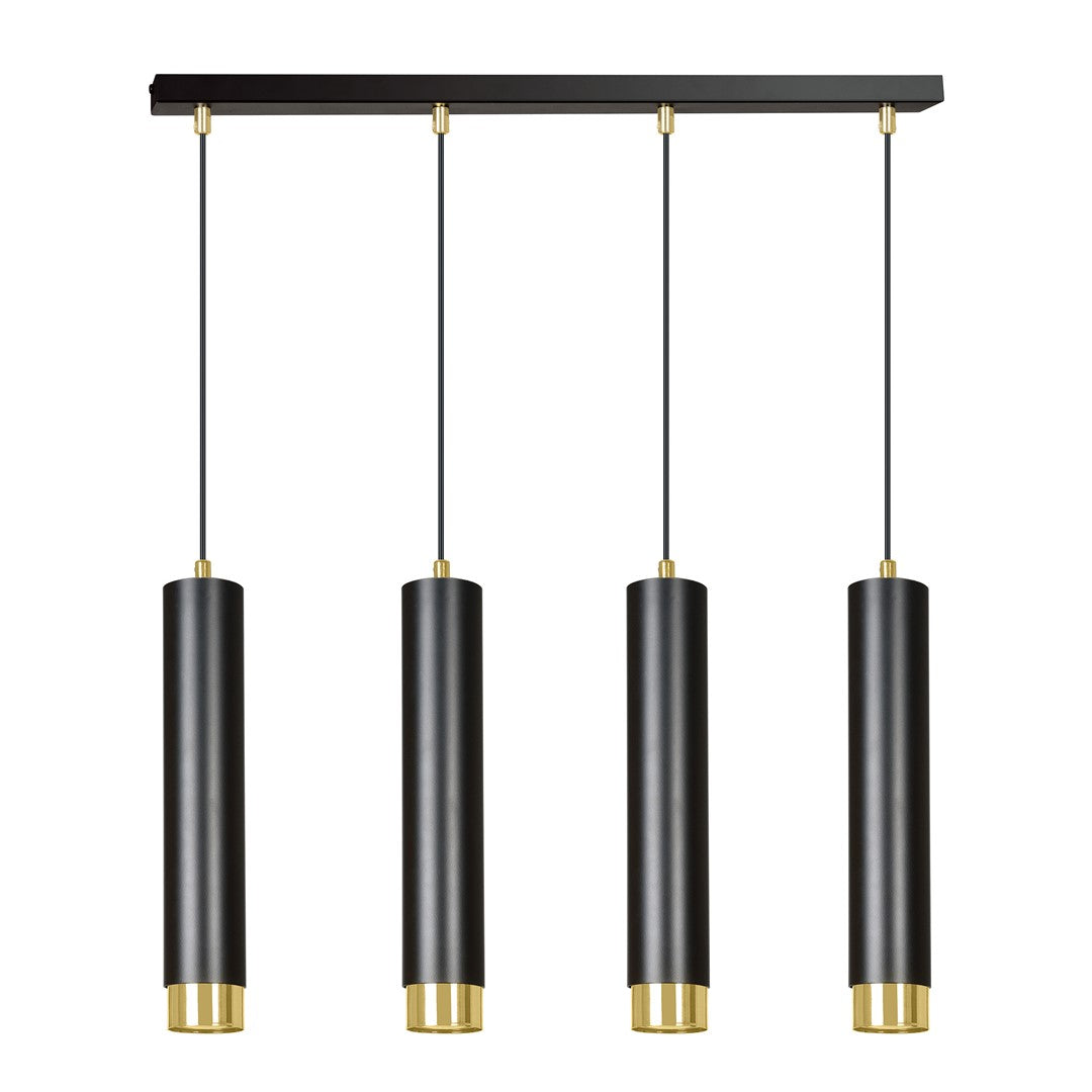 Loftlampe KIBO 4 - Sort / Guld - Nordic Unique