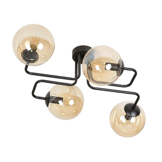 Loftlampe BRENDI 4 - Sort / Rav - Nordic Unique