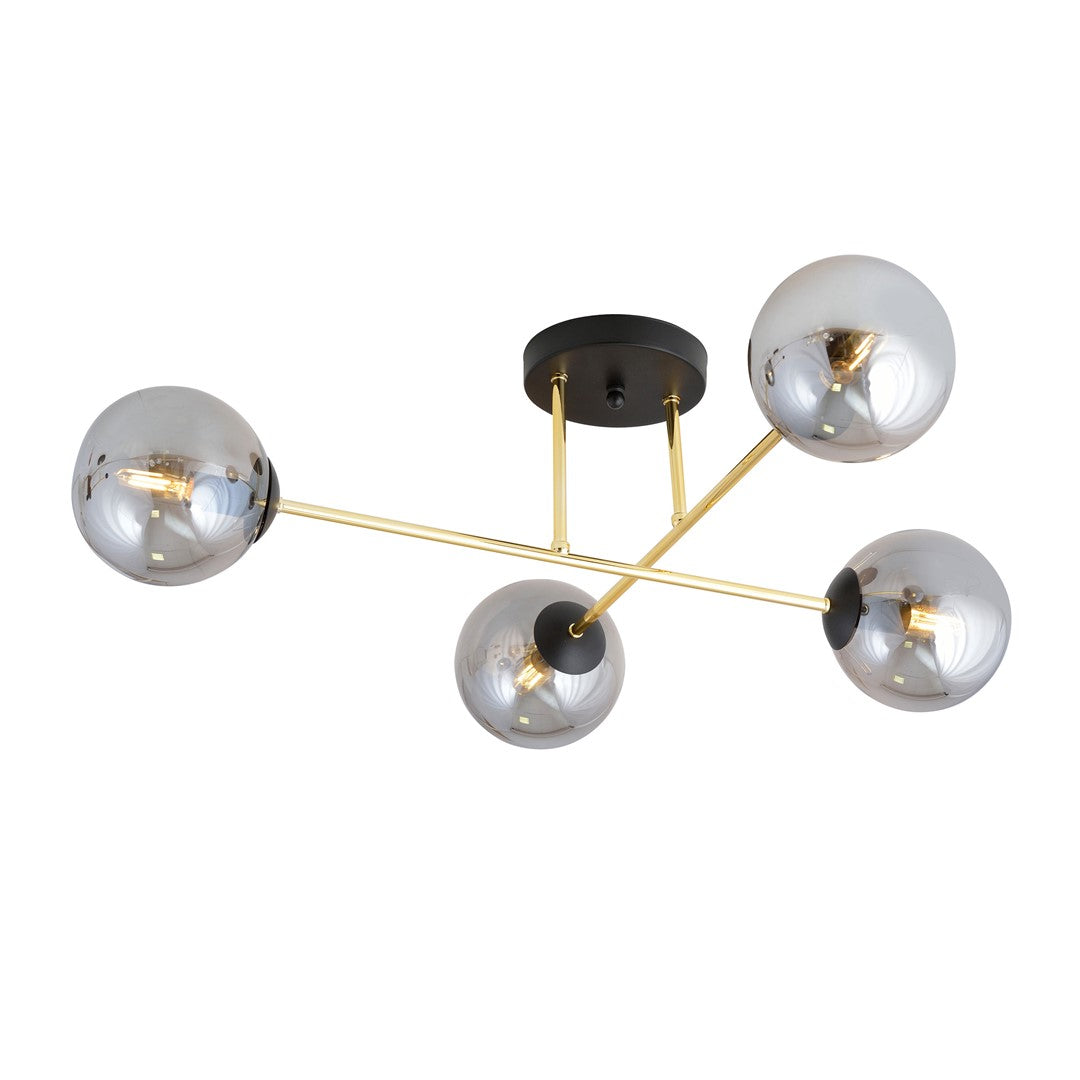 Loftlampe MAGNUM 4 - Sort / Grafit / Guld - Nordic Unique