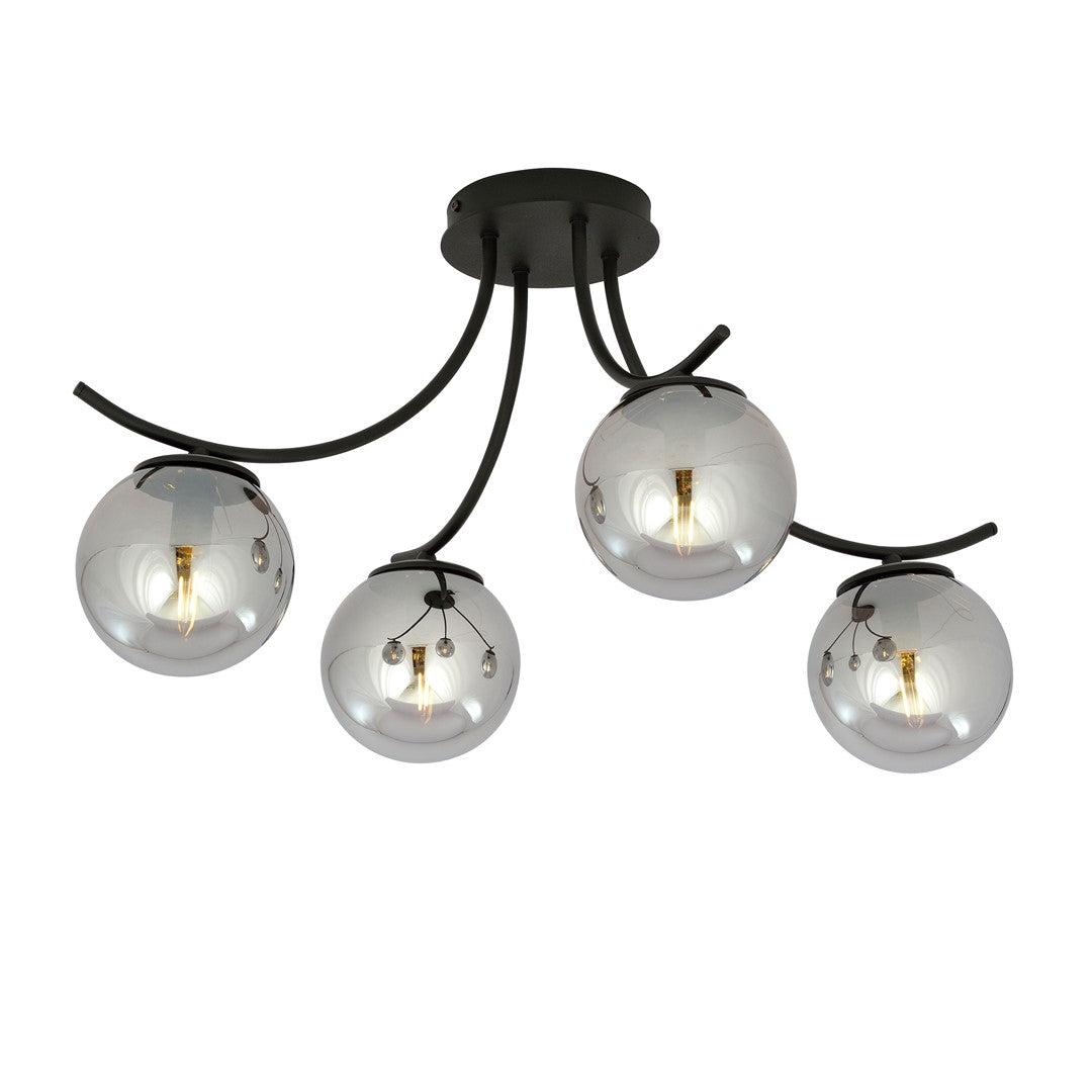 Loftlampe BOSTON 4 - Sort / Grafit - Nordic Unique