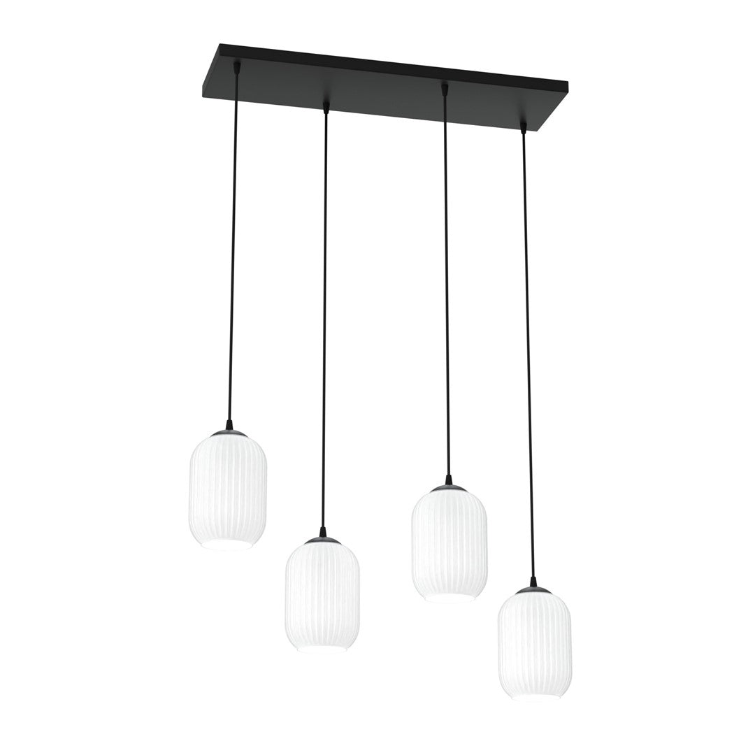 Loftlampe VERDI 4 - Sort / Hvid - Nordic Unique