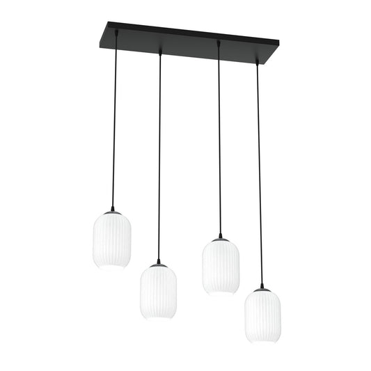 Loftlampe VERDI 4 - Sort / Hvid - Nordic Unique