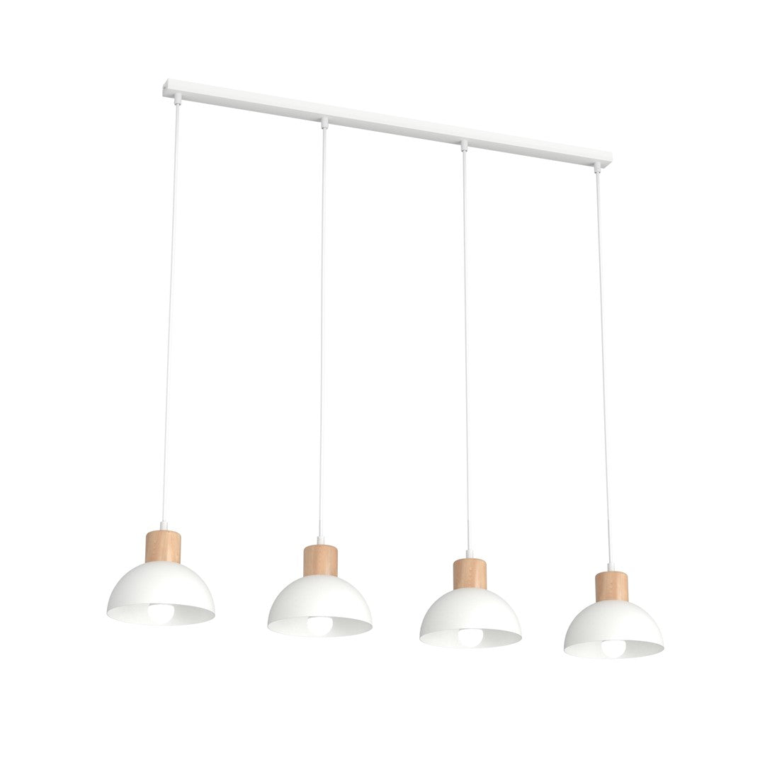 Loftlampe SECO 4 - Hvid / Træ - Nordic Unique