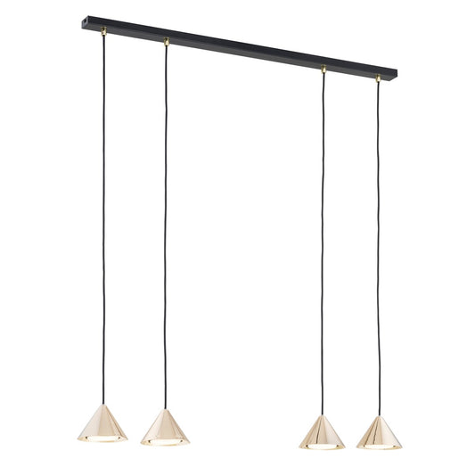 Loftlampe ELIT 4 - Sort / Guld - Nordic Unique
