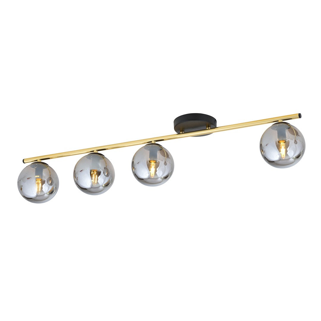 Loftlampe MONZA 4 - Sort / Grafit / Guld - Nordic Unique