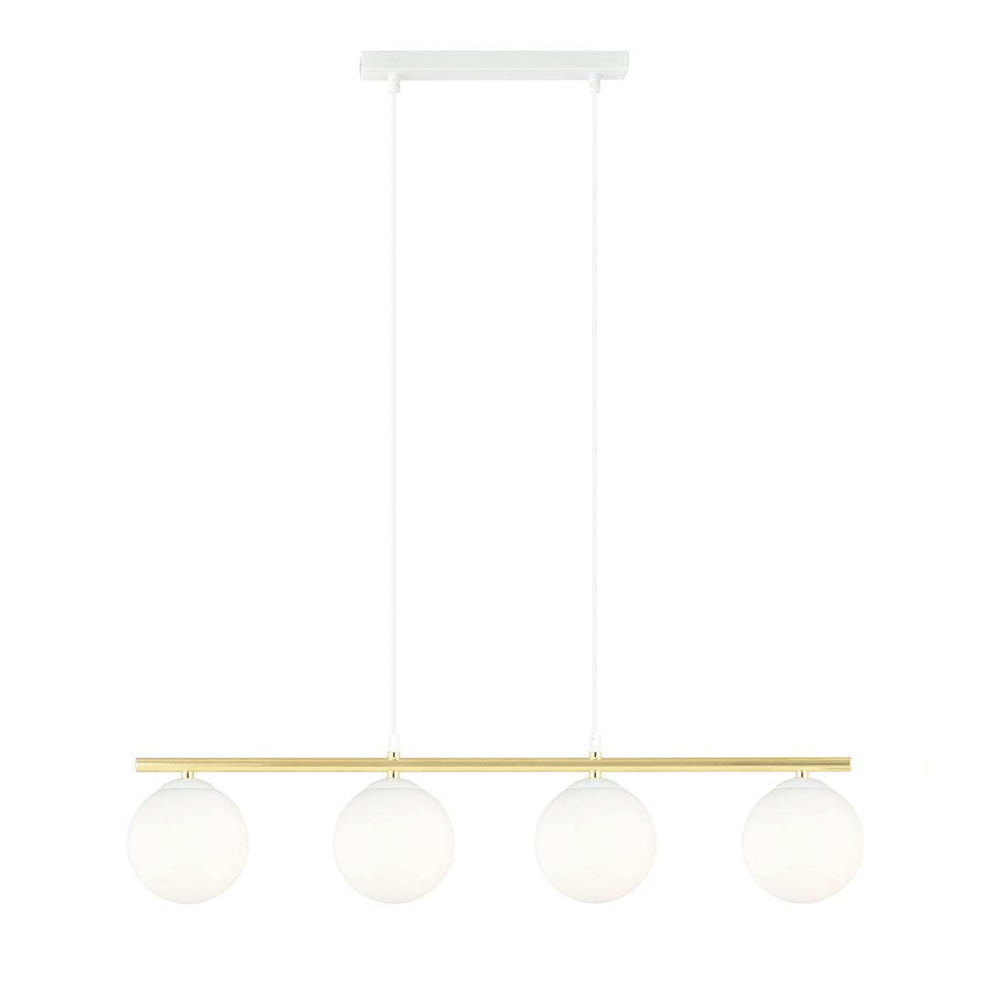 Loftlampe ALLORA 4 - Hvid / Guld - Nordic Unique
