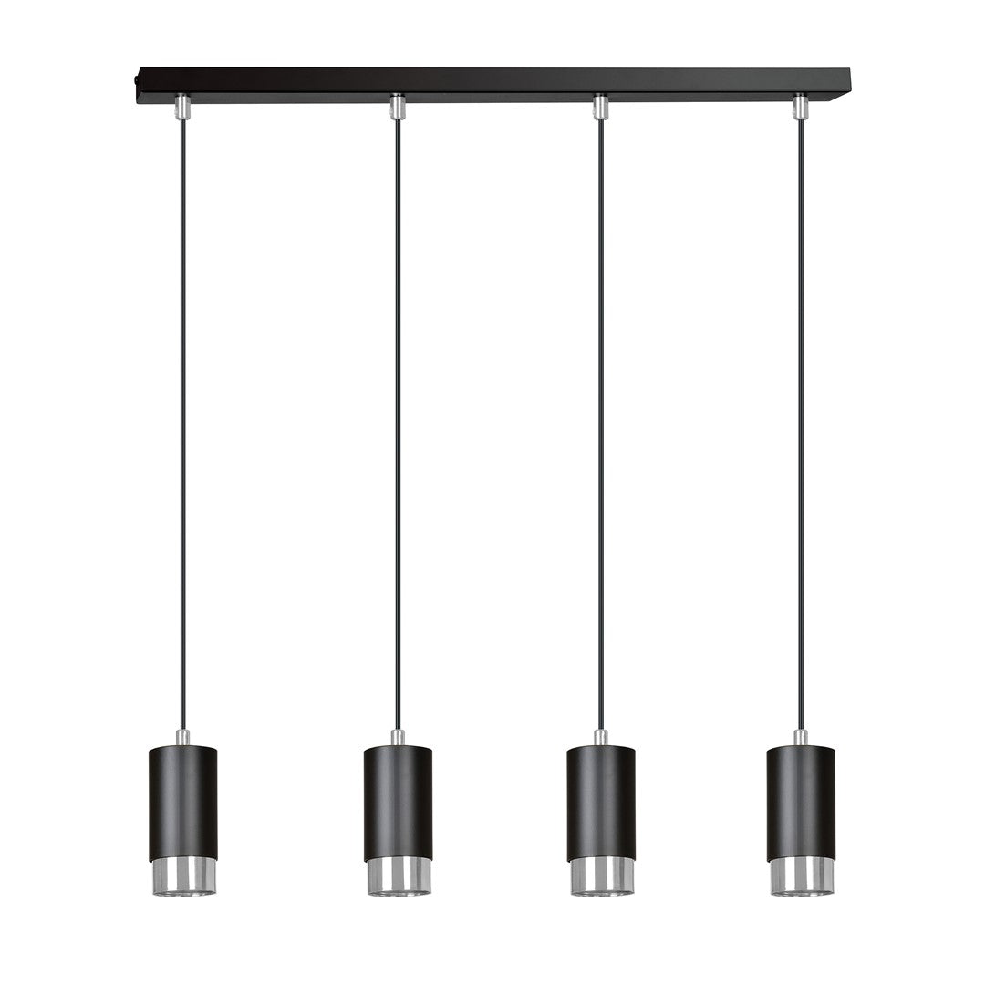 Loftlampe FUMIKO 4 - Sort / Krom - Nordic Unique