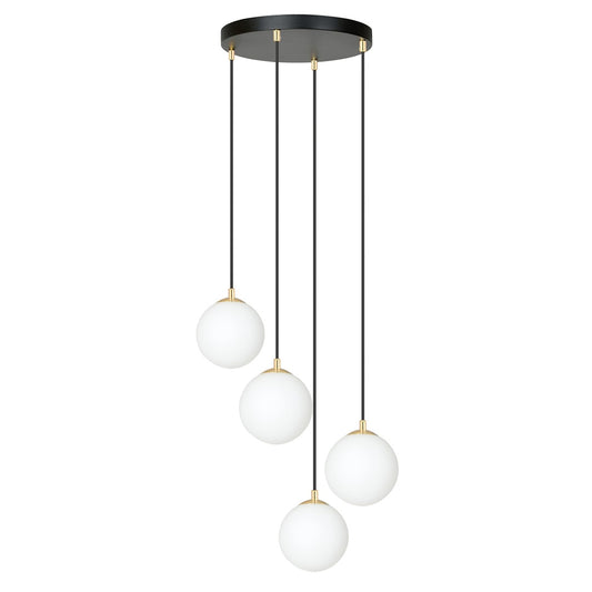 Loftlampe ROYAL 4 - Sort / Guld / Hvid - Nordic Unique