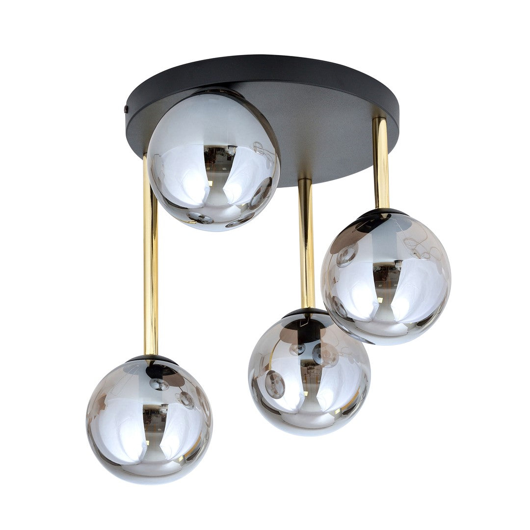 Loftlampe DOLCE 4 - Sort / Guld / Grafit - Nordic Unique