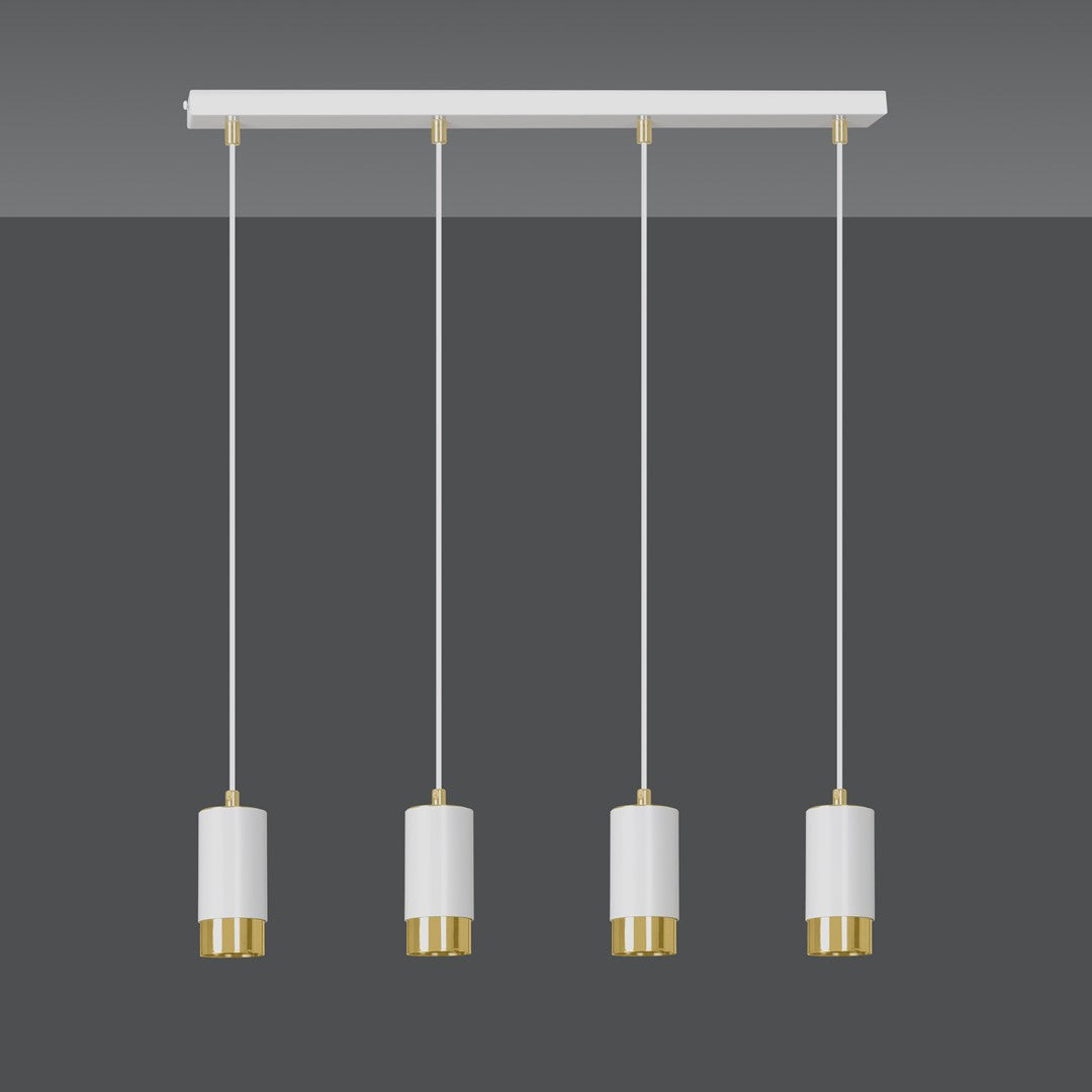 Loftlampe FUMIKO 4 - Hvid / Guld - Nordic Unique