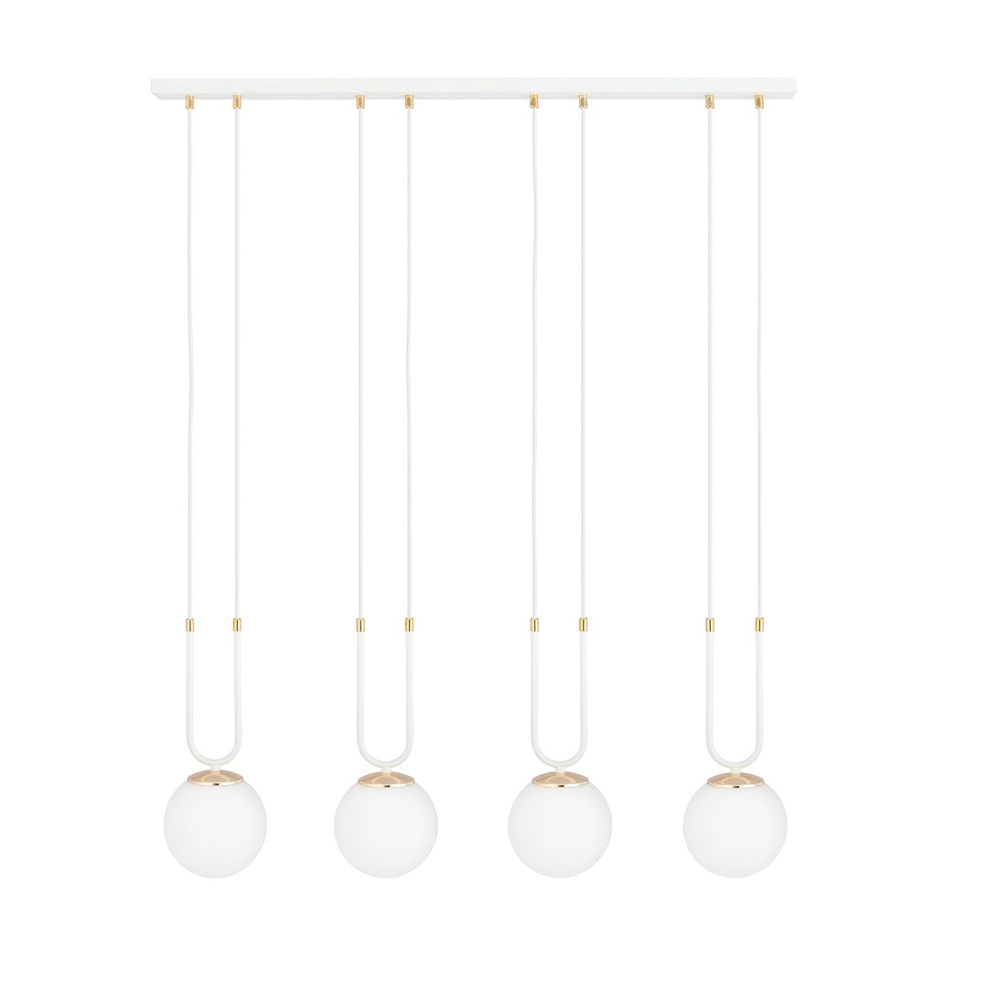 Loftlampe GLAM 4 - Hvid / Guld - Nordic Unique