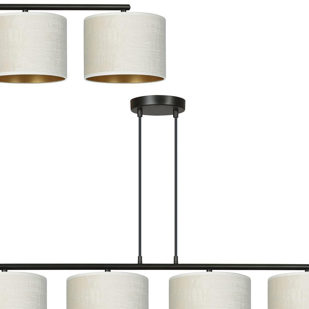 Loftlampe HILDE 4 - Sort / Hvid / Guld - Nordic Unique