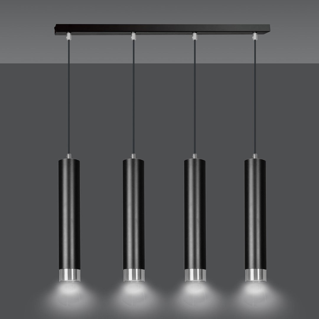 Loftlampe KIBO 4 - Sort / Krom - Nordic Unique