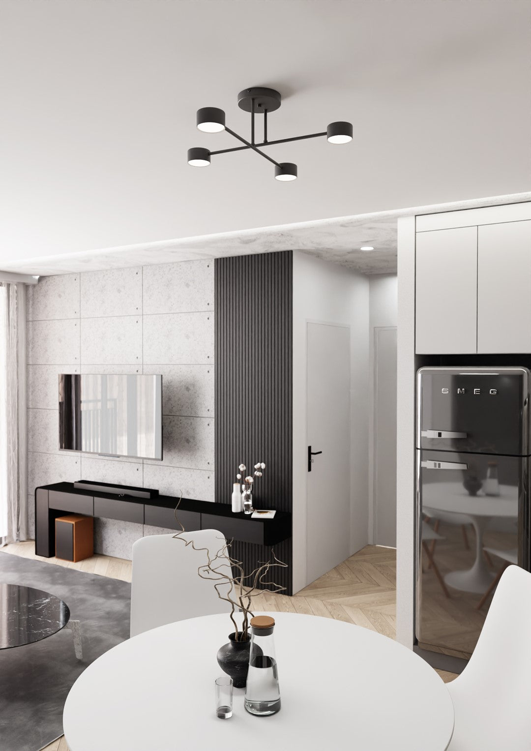 Loftlampe HALO 4 - Sort - Nordic Unique