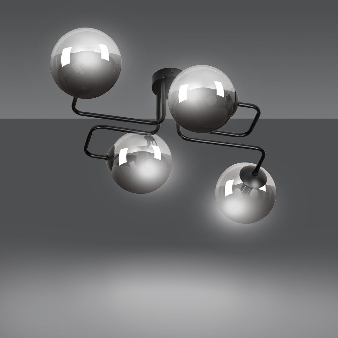 Loftlampe BRENDI 4 - Sort / Grafit - Nordic Unique