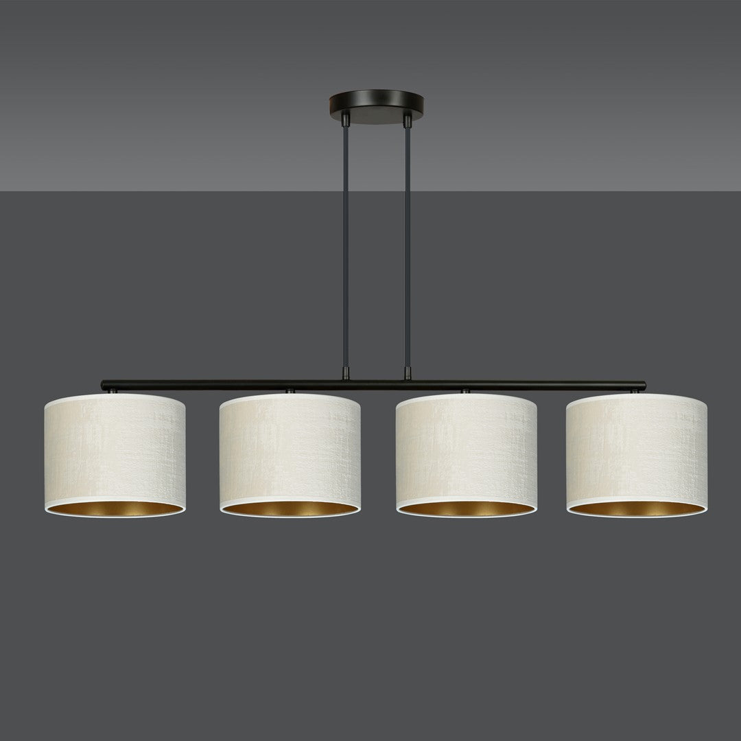 Loftlampe HILDE 4 - Sort / Hvid / Guld - Nordic Unique
