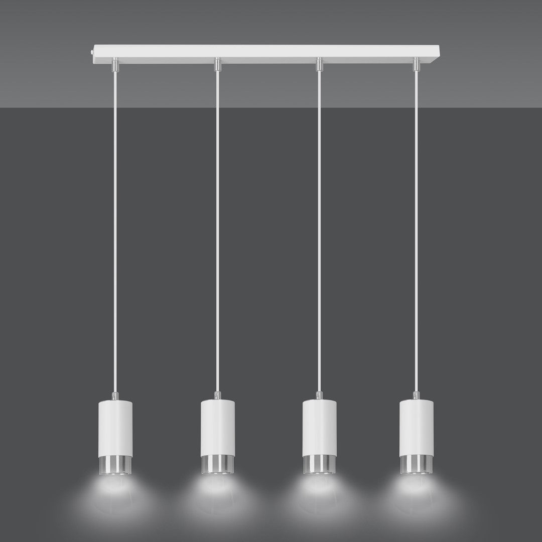 Loftlampe FUMIKO 4 - Hvid / Krom - Nordic Unique