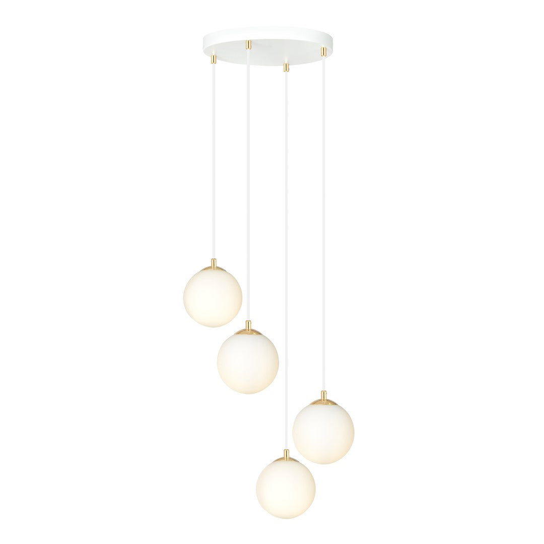 Loftlampe ROYAL 4 - Hvid / Guld - Nordic Unique
