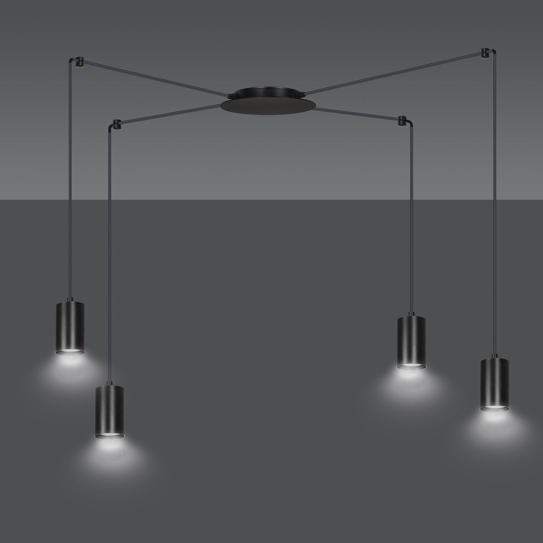 Loftlampe TRAKER 4 - Sort - Nordic Unique