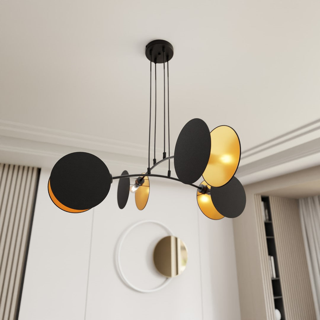 Loftlampe MOTIF 4 - Sort / Guld - Nordic Unique